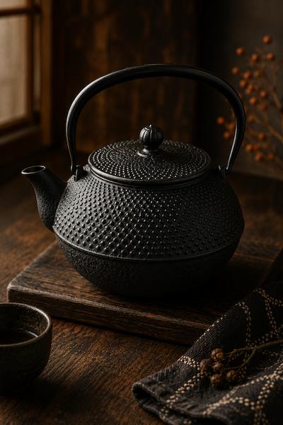 南部鉄器 急須 あられ文